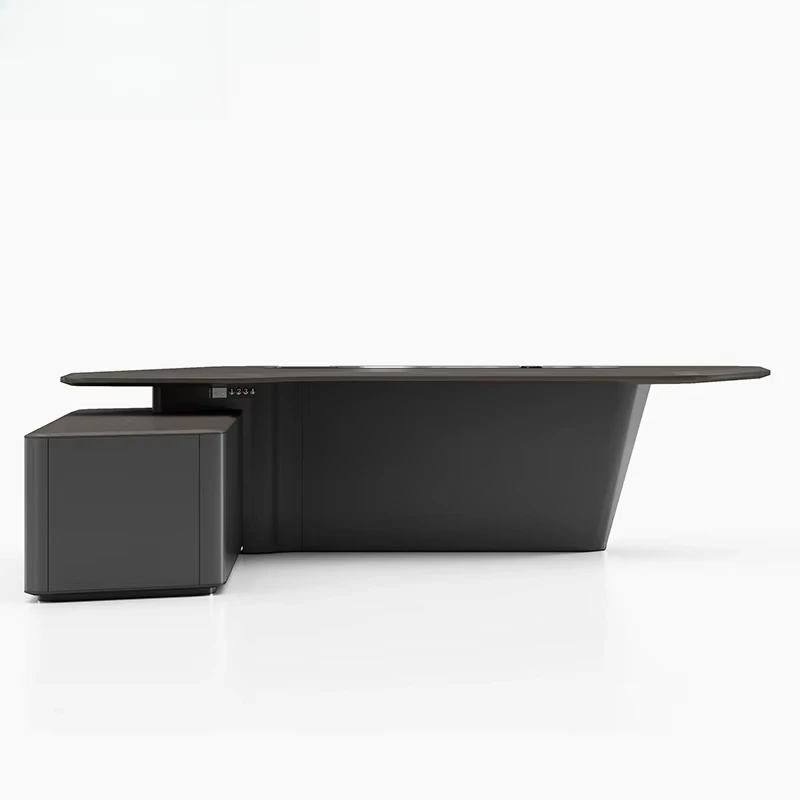 L Shape With Drawer White Luxu - مراجعة Office Tech Management وسعره