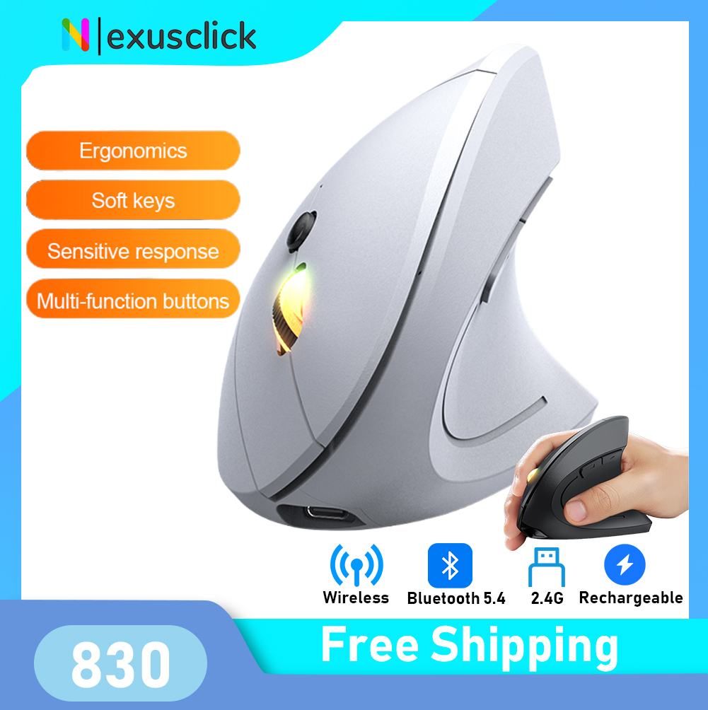 2.4GHz Bluetooth Wireless Mous - مراجعة Ergonomic Mouse Vertical وسعره
