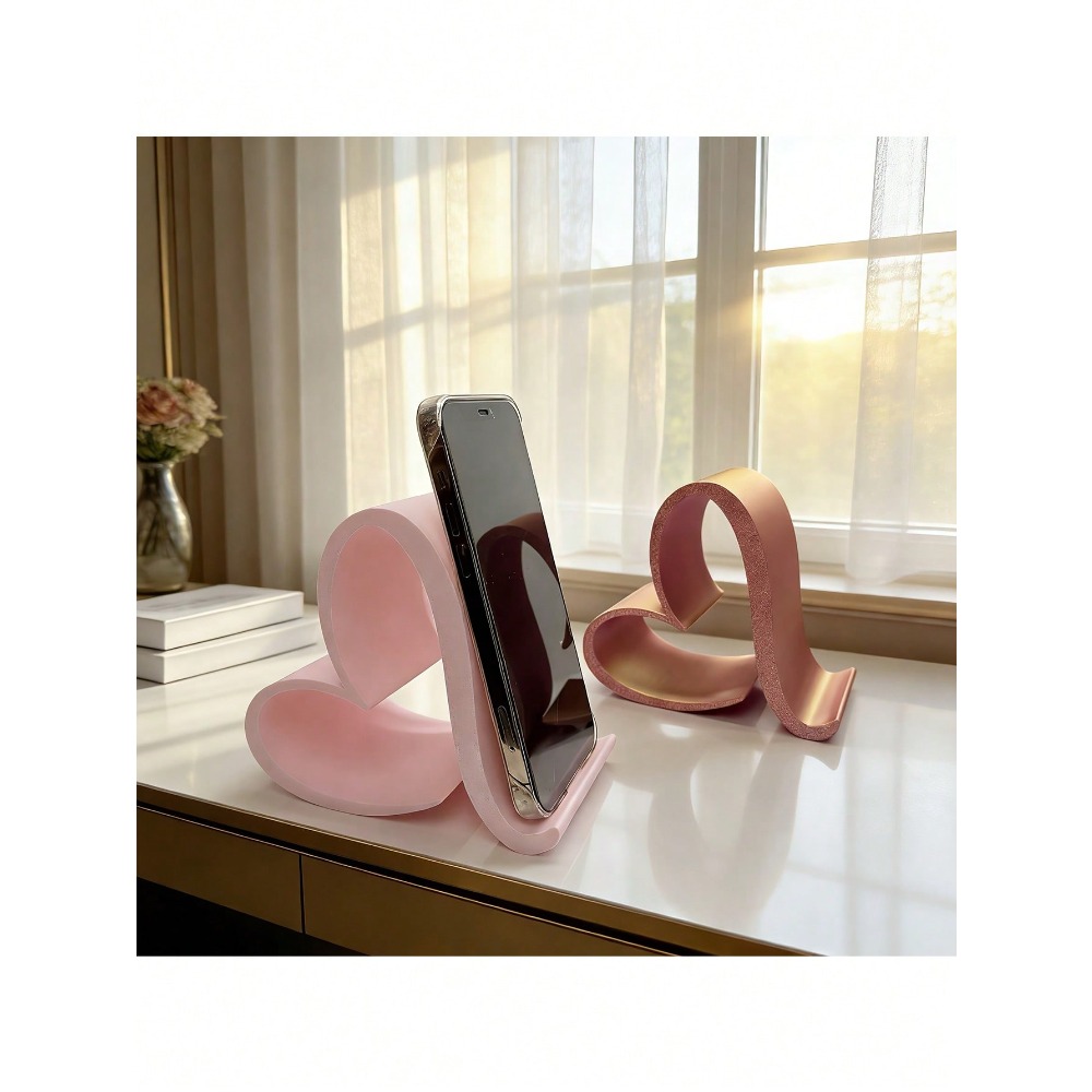 1pc Heart-Shaped Phone Holder - مراجعة Office Tech Needs وسعره