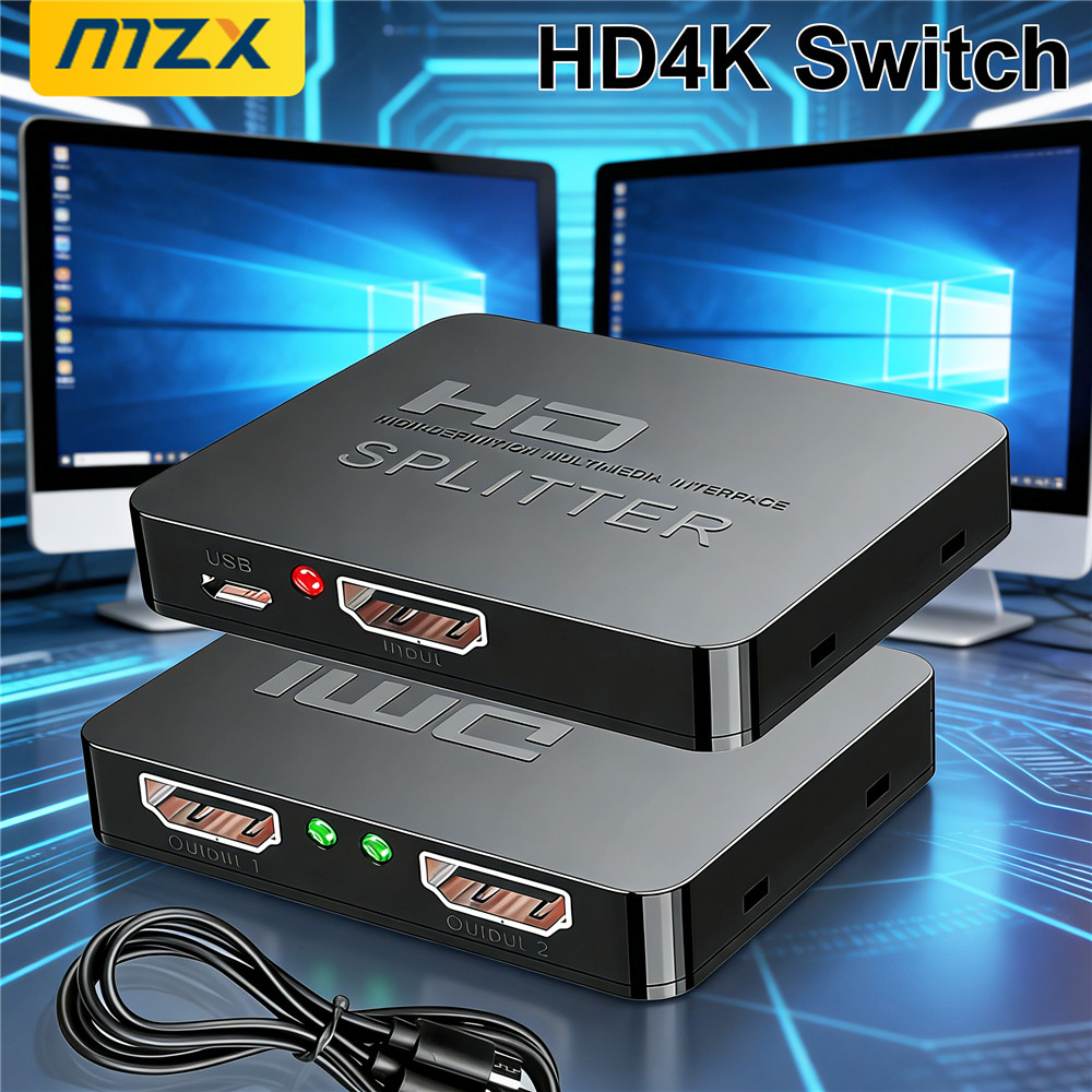 1-in-2-Out 4K Switch Video HDM - مراجعة Kvm Switch Dual Monitor وسعره