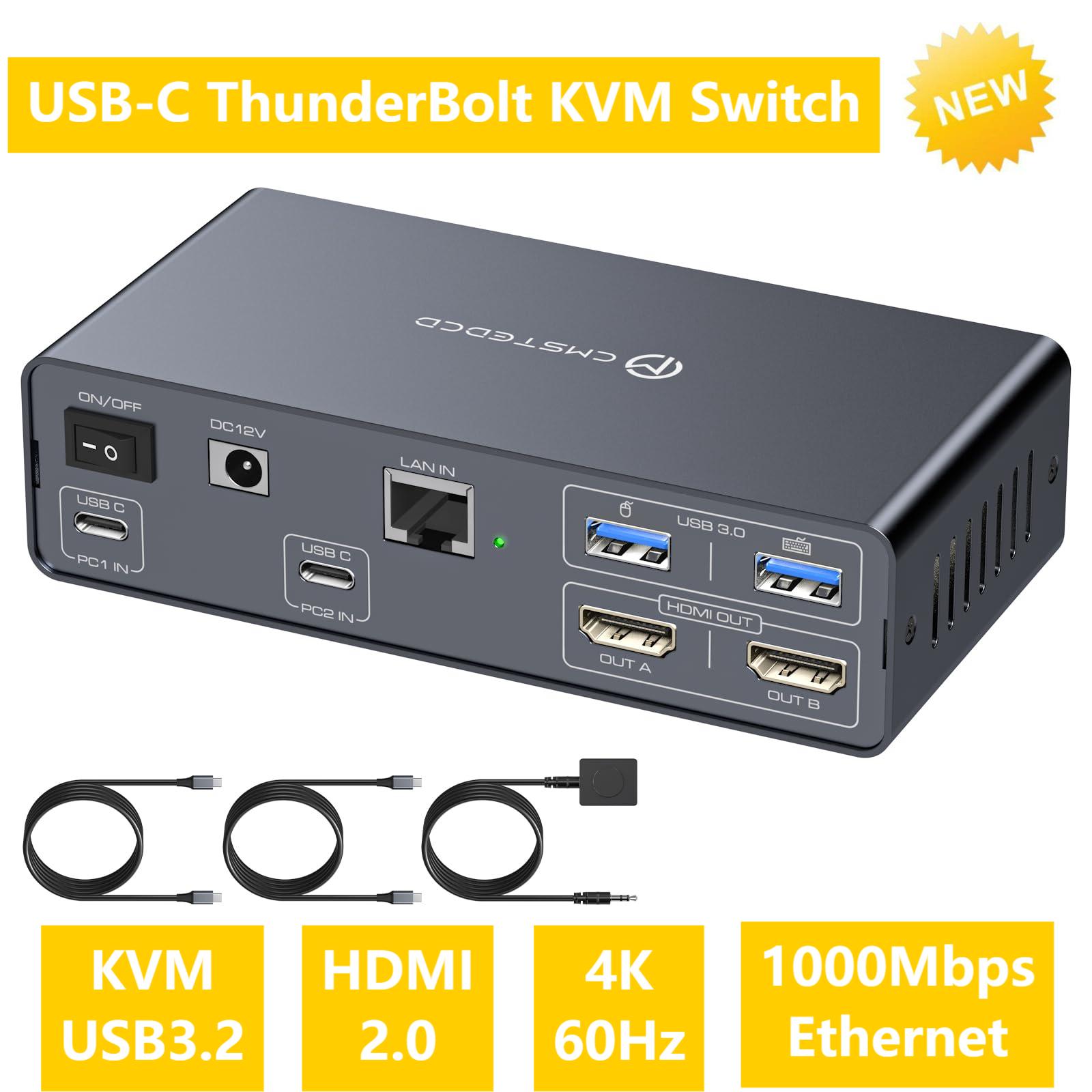 USB C KVM Switch 2 Monitors 2 - مراجعة Kvm Switch Dual Monitor وسعره
