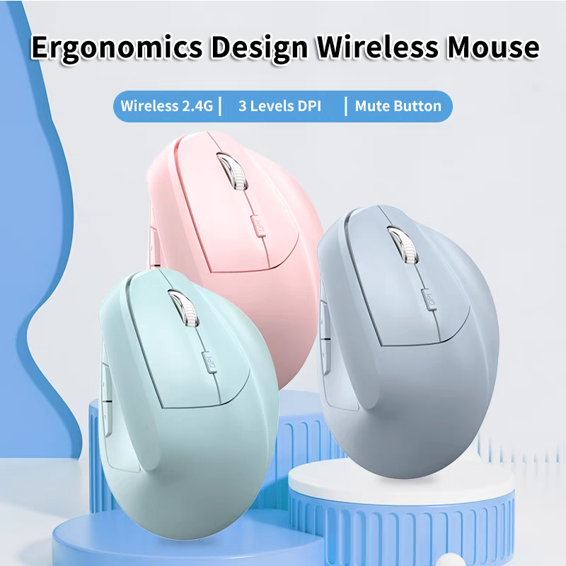 Wireless 2.4G Vertical Mouse E - مراجعة Ergonomic Mouse Vertical وسعره