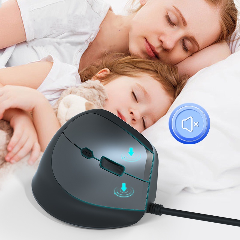 Wired Right Hand Vertical RGB  - مراجعة Ergonomic Mouse Vertical وسعره