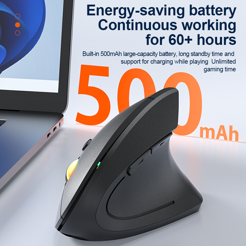 2.4GHz Bluetooth Wireless Mous - مراجعة Ergonomic Mouse Vertical وسعره