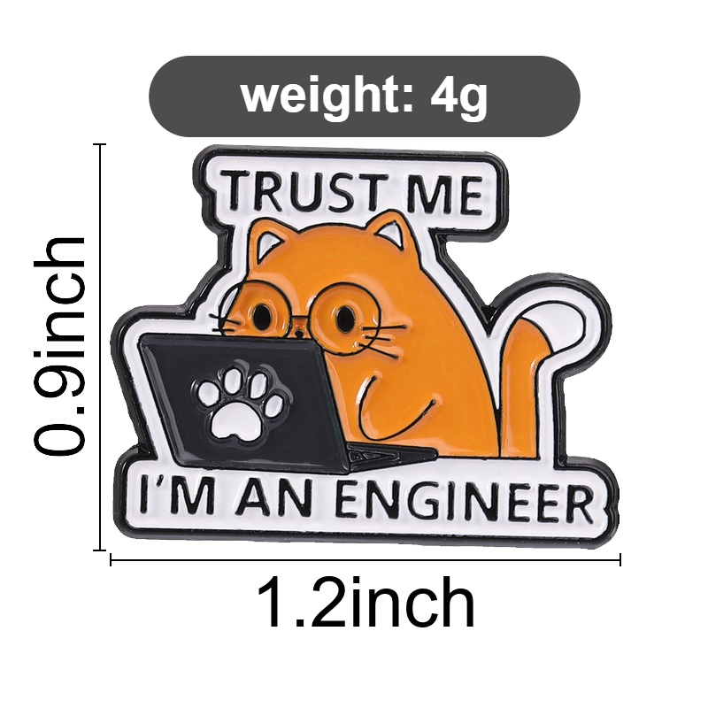 Engineer Cat Lapel Pin Trust M - مراجعة Tech Office Engineer وسعره