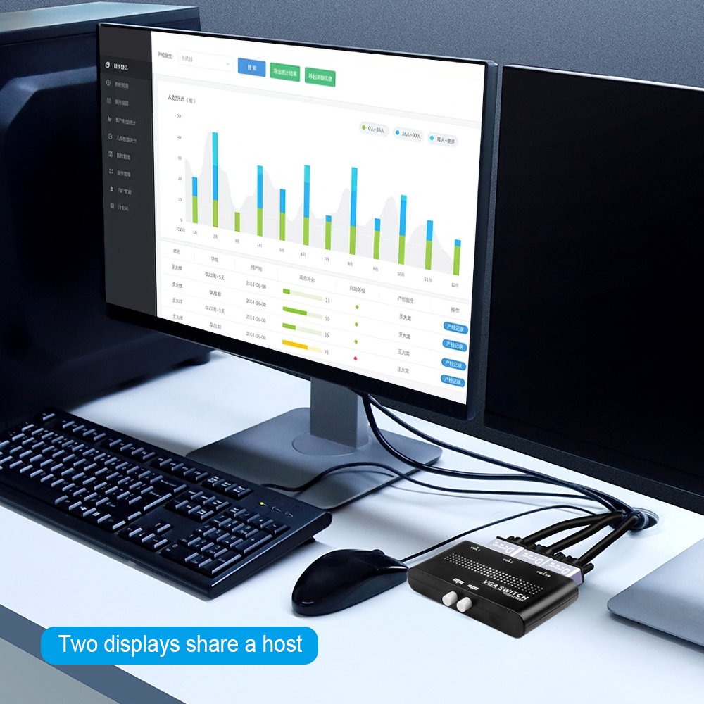 2 In 1 Out VGA/SVGA Manual Sha - مراجعة Kvm Switch Dual Monitor وسعره