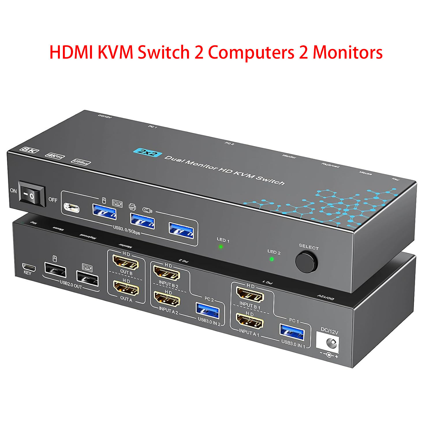 KVM Switch 2 Computers 2 Monit - مراجعة Kvm Switch Dual Monitor وسعره