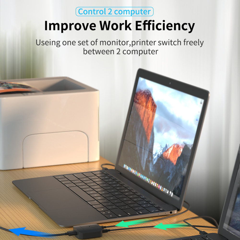 2X1 KVM Switch Box Selector Du - مراجعة Kvm Switch Dual Monitor وسعره