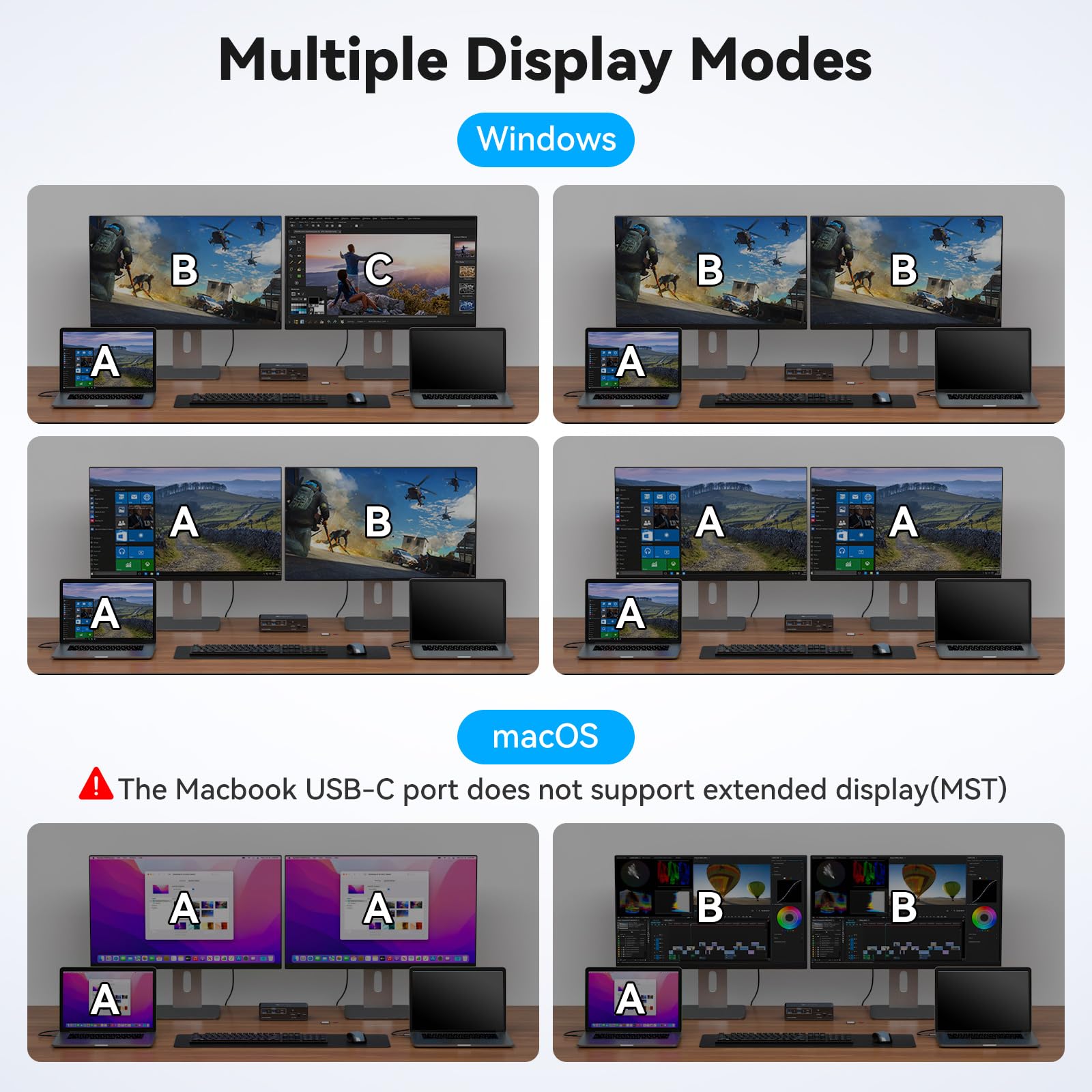 USB C KVM Switch 2 Monitors 2  - مراجعة Kvm Switch Dual Monitor وسعره