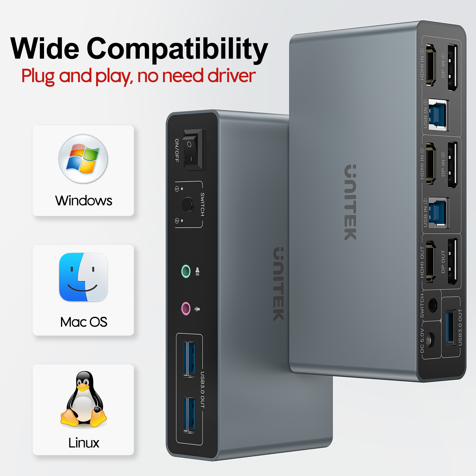 UNITEK 2×2 HDMI DP KVM Switch  - مراجعة Kvm Switch Dual Monitor وسعره
