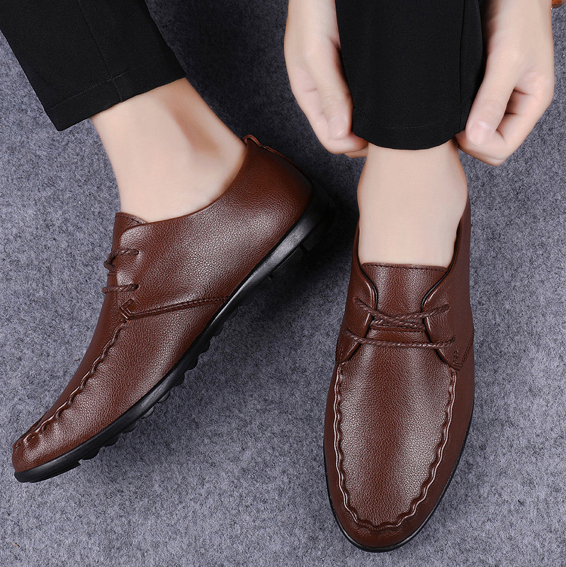 Genuine leather men's shoes Mi - مراجعة Office High Tech وسعره