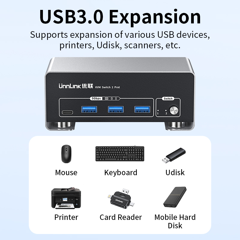 Unnlink 4K 120Hz HDMI + DP Dua - مراجعة Kvm Switch Dual Monitor وسعره