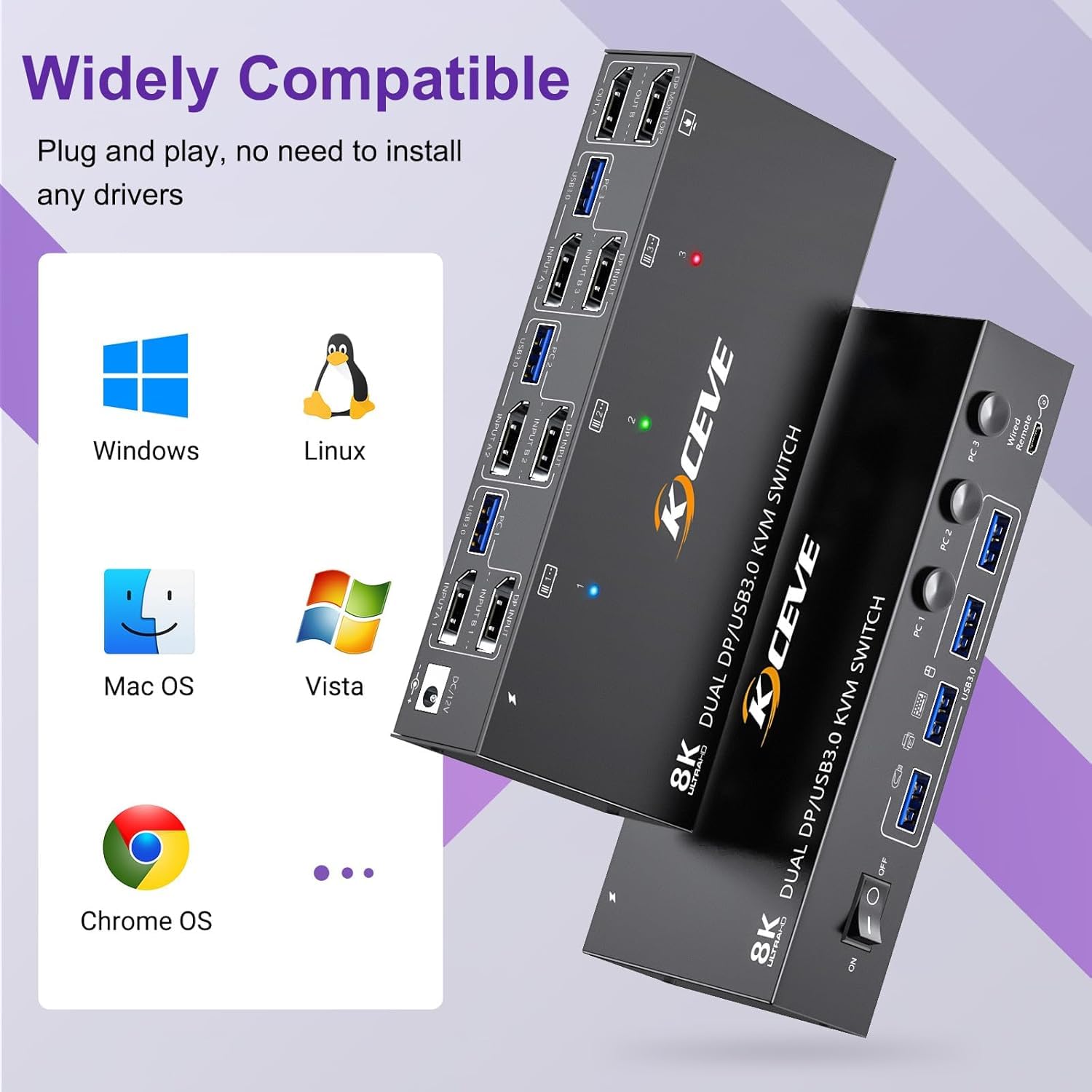 8K KVM Switch 2 Monitors 3 Com - مراجعة Kvm Switch Dual Monitor وسعره