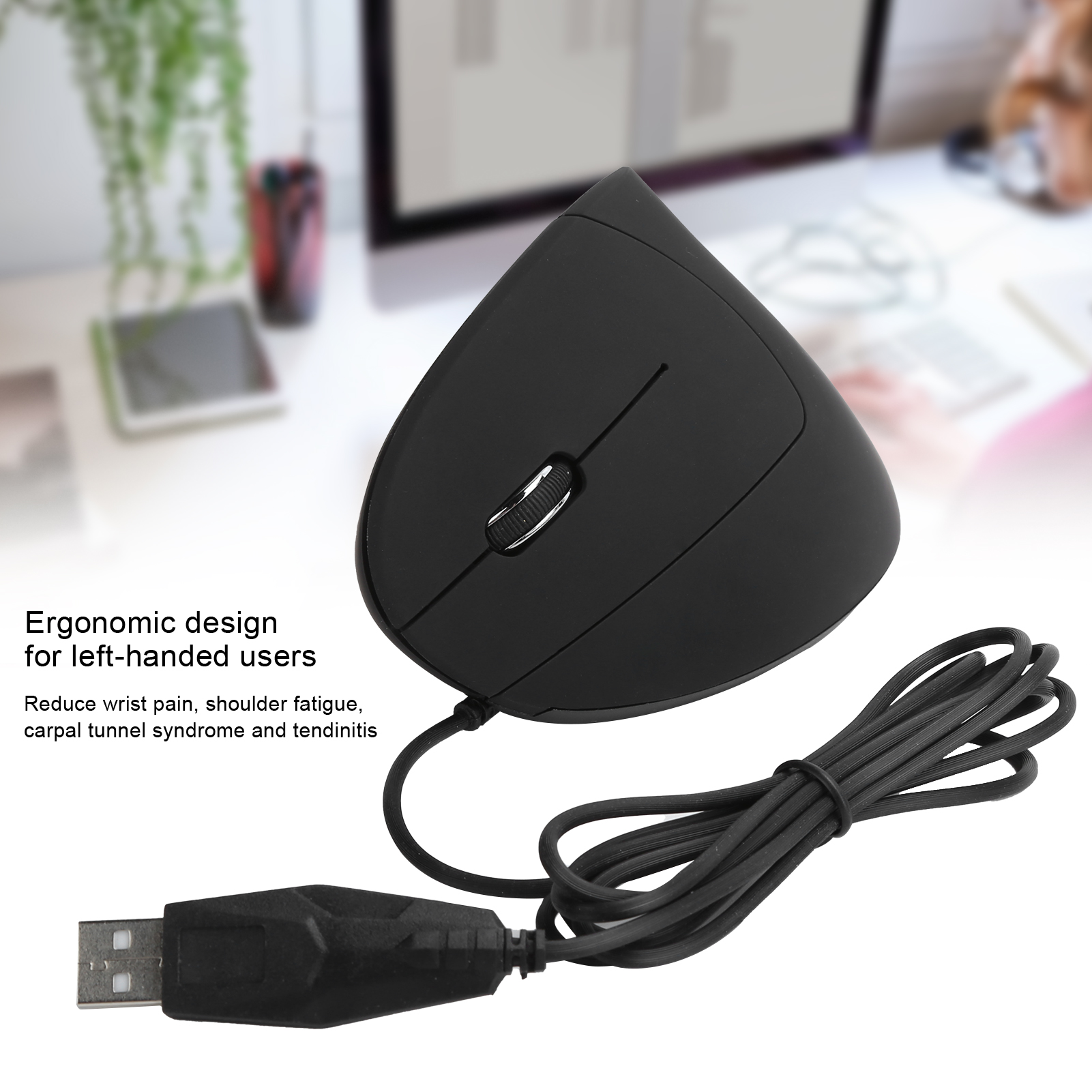 Wired Mouse Left Hand Mouse Ve - مراجعة Ergonomic Mouse Vertical وسعره