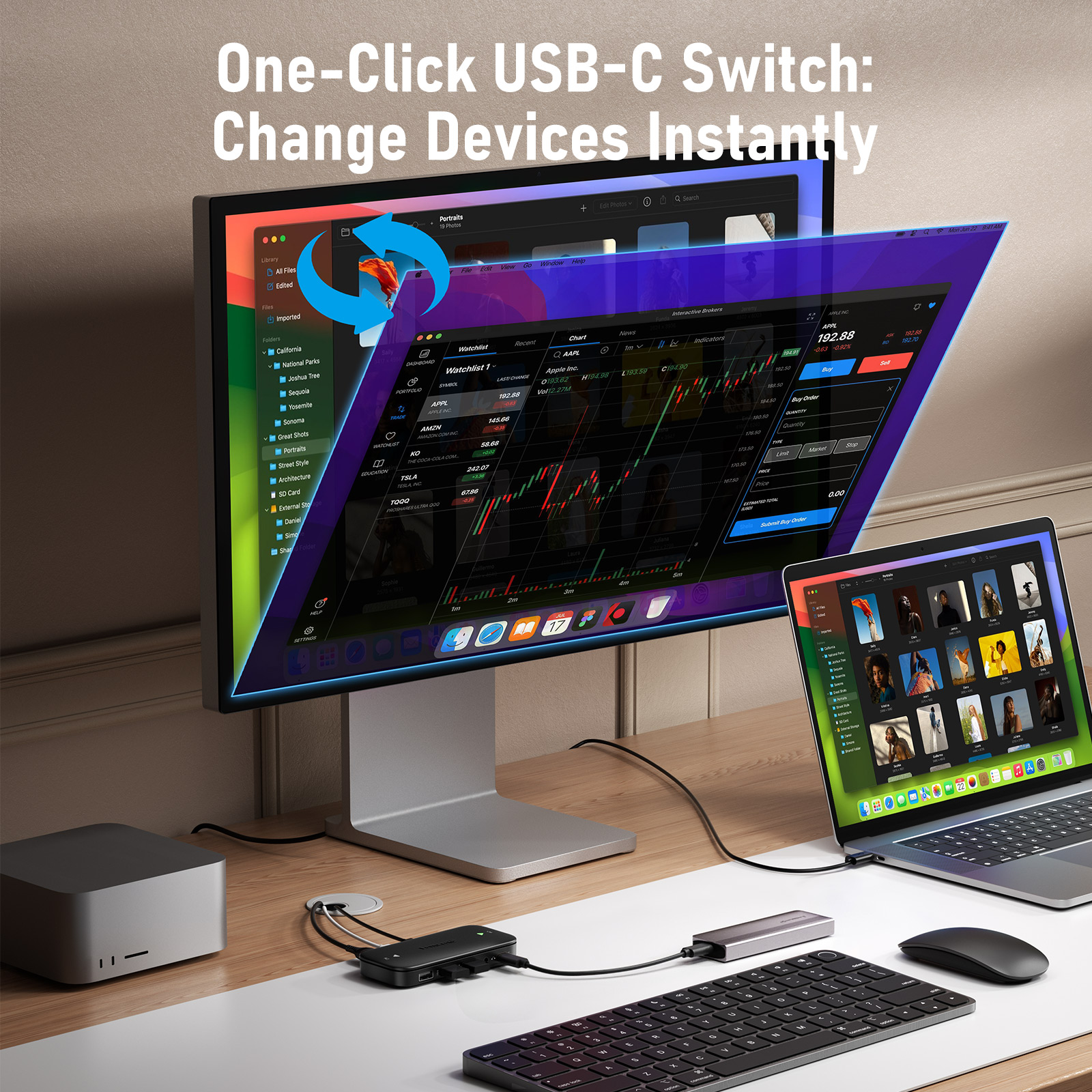Lemorele USB-C KVM Switch 2 in - مراجعة Kvm Switch Dual Monitor وسعره