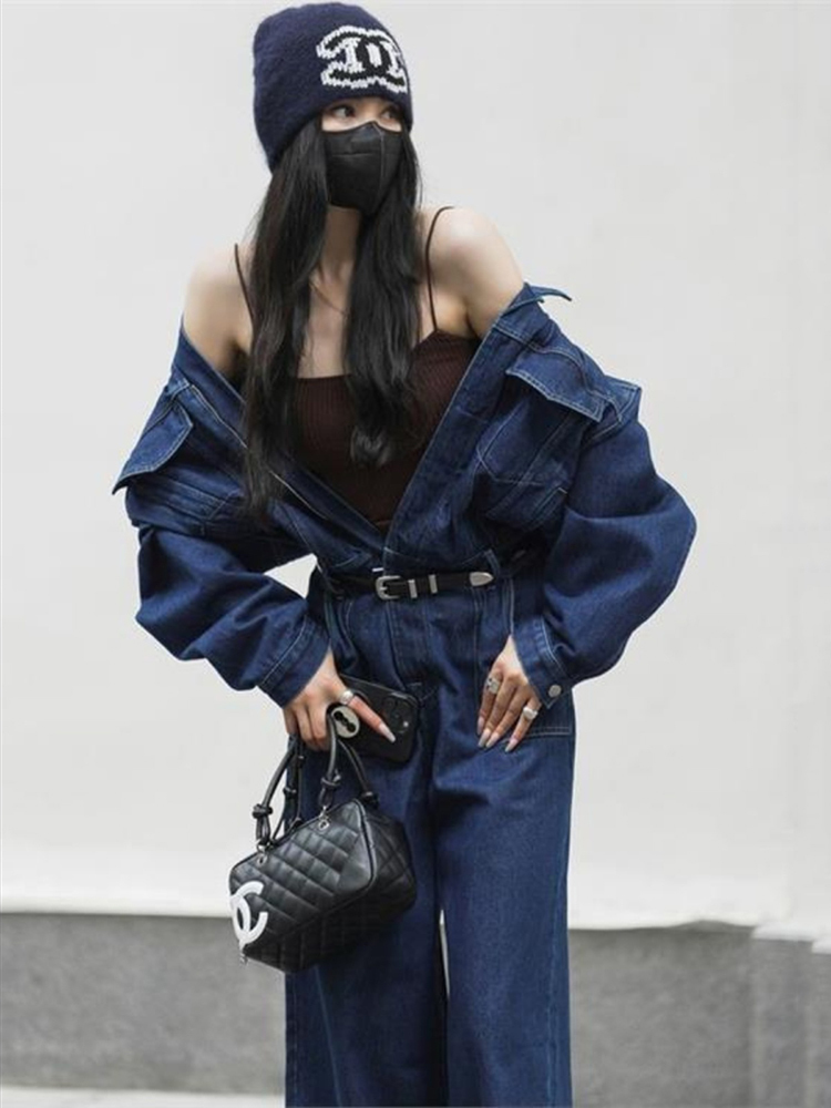 Street Denim Jeans Jumpsuit fo - مراجعة Office High Tech وسعره